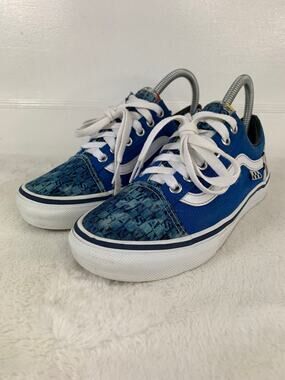 Vans PopCush Old Skool Blue Checkered Canvas Men’s Size 4.5 Skate Shoes